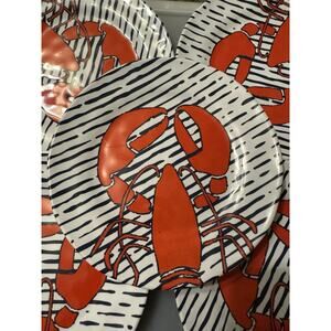 Kate Nelligan Merritt Designs 8.5” Round Plates 5PC Waterline Lobster #20650